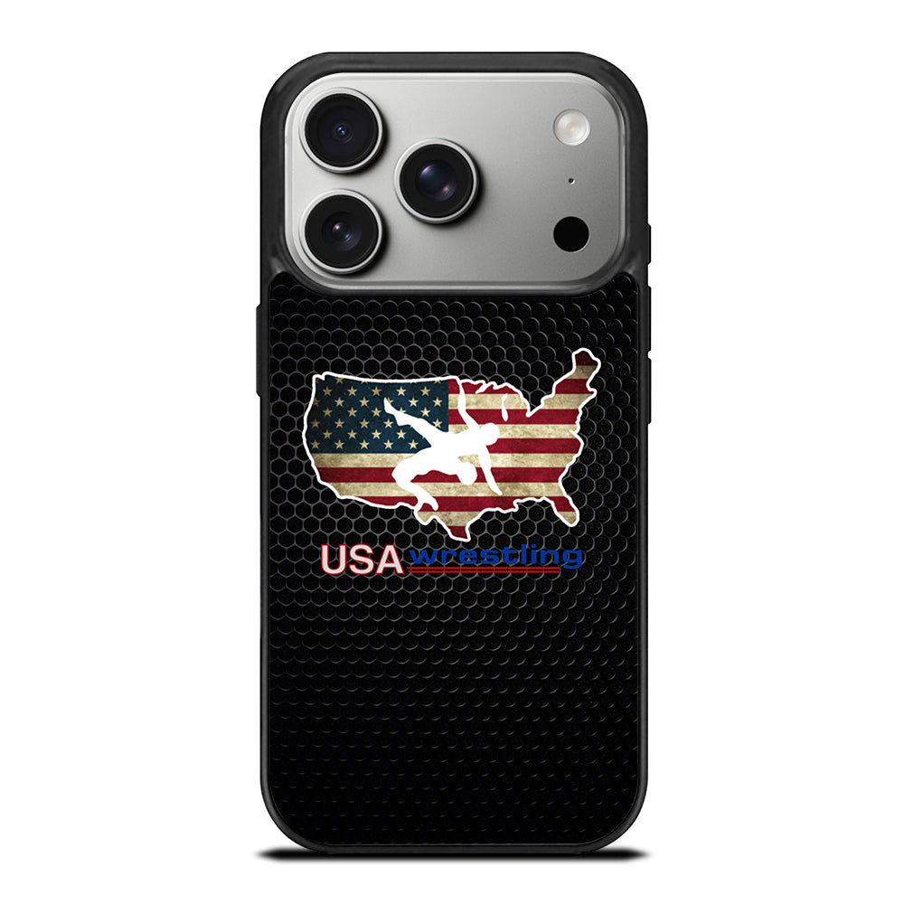 USA WRESTLING METAL LOGO iPhone 17 Pro Case Cover