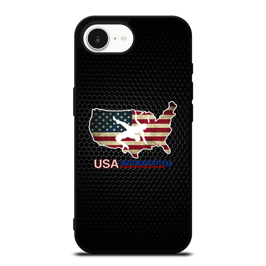 USA WRESTLING METAL LOGO iPhone 16e Case Cover