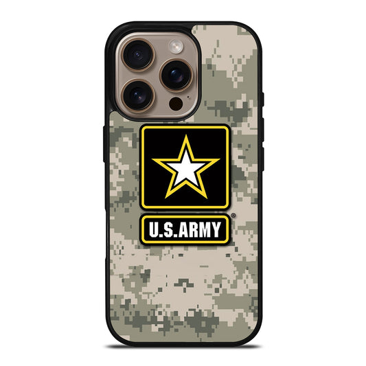 US ARMY USA MILITARY CAMO LOGO iPhone 16 Pro Case Cover