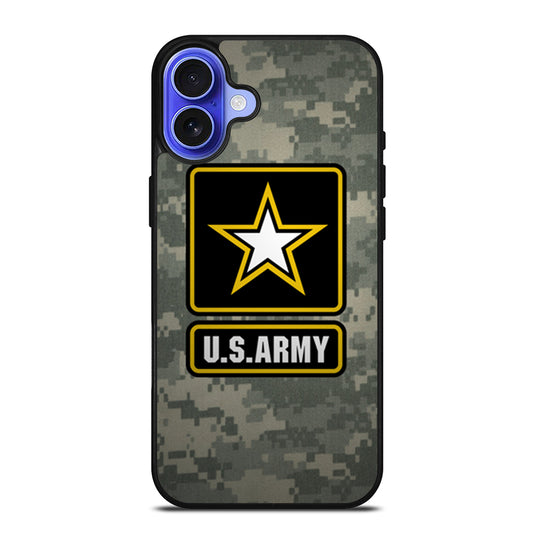 US ARMY USA MILITARY LOGO CAMO iPhone 16 Case Cover