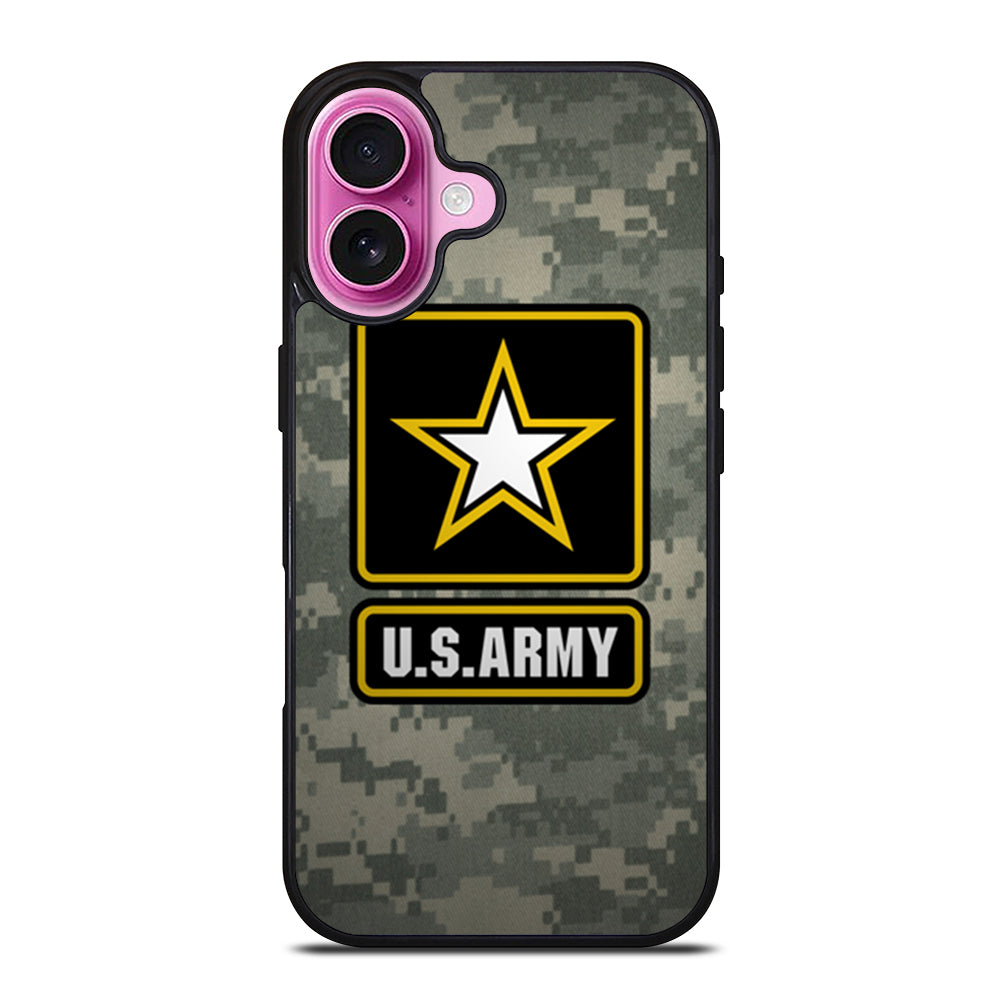 US ARMY USA MILITARY LOGO CAMO iPhone 16 Plus Case Cover