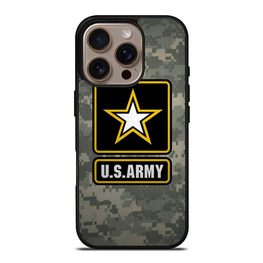 US ARMY USA MILITARY LOGO CAMO iPhone 16 Pro Case Cover