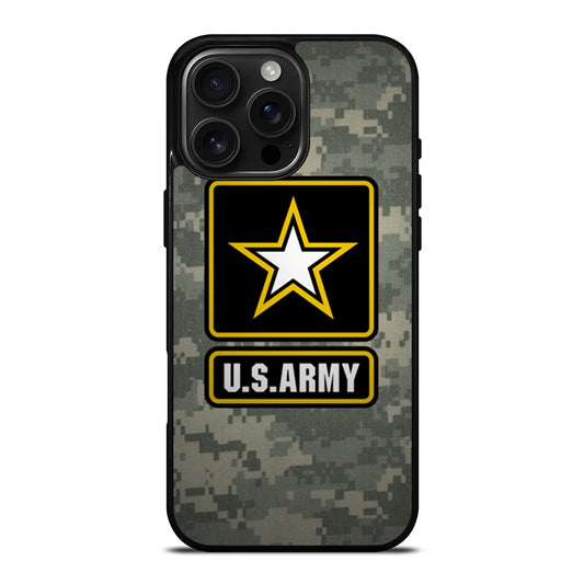US ARMY USA MILITARY LOGO CAMO iPhone 16 Pro Max Case Cover