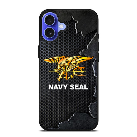 US NAVY SEAL LOGO METAL iPhone 16 Case Cover