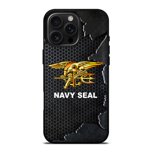 US NAVY SEAL LOGO METAL iPhone 16 Pro Max Case Cover