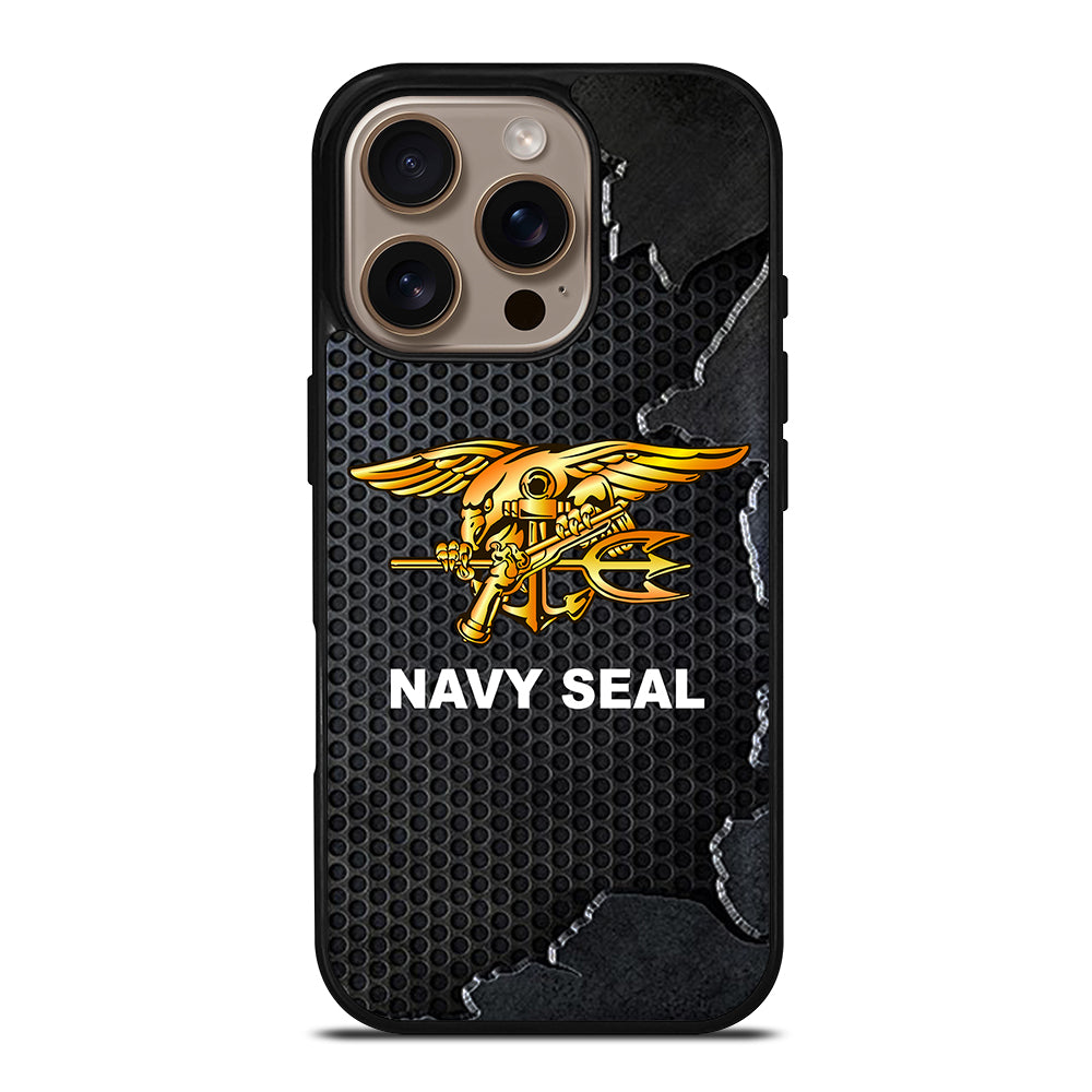 US NAVY SEAL LOGO METAL iPhone 16 Pro Case Cover