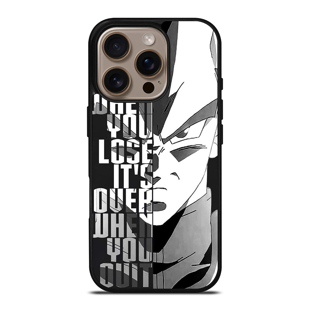 VEGETA DRAGON BALL QUOTE iPhone 16 Pro Case Cover