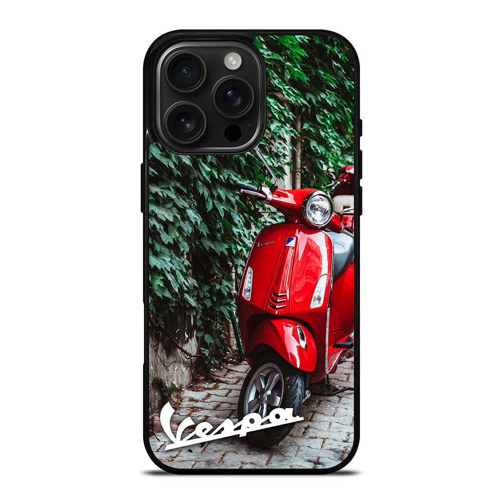 VESPA PIAGGIO RED MOTORCYCLE iPhone 16 Pro Max Case Cover