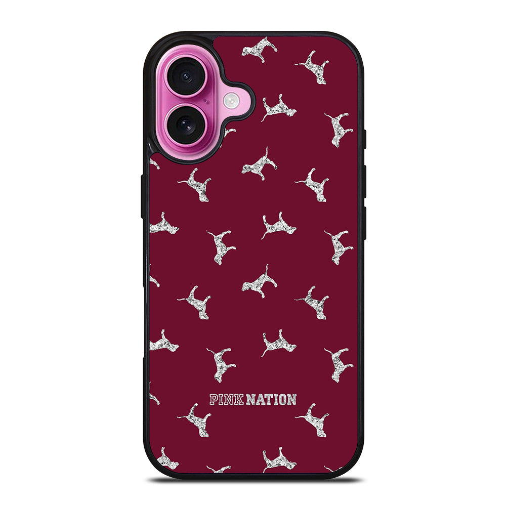 VICTORIA'S SECRET PINK NATION DOG iPhone 16 Plus Case Cover