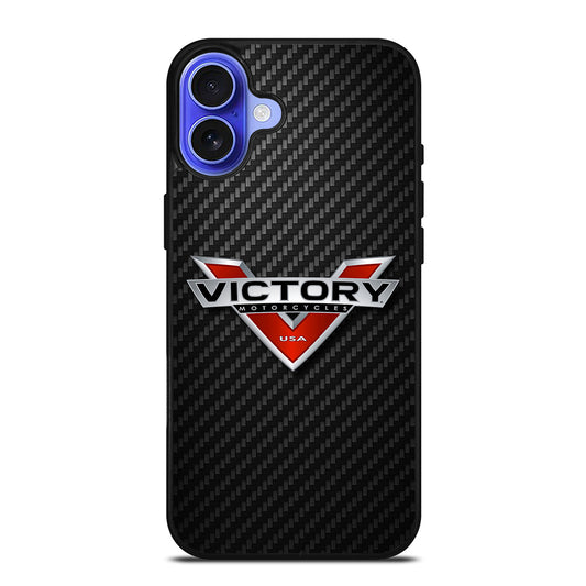 VICTORY MOTORCYCLES CARBON LOGO 2 iPhone 16 Case Cover