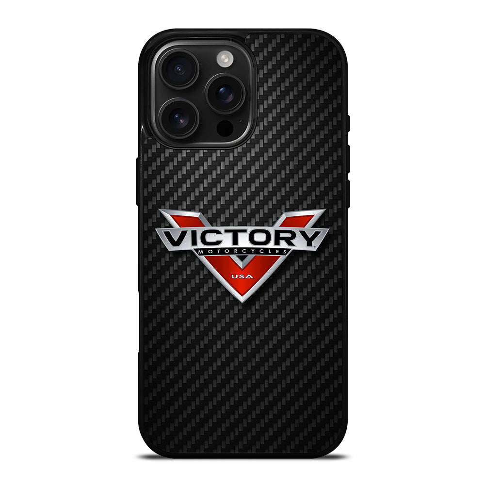 VICTORY MOTORCYCLES CARBON LOGO 2 iPhone 16 Pro Max Case Cover