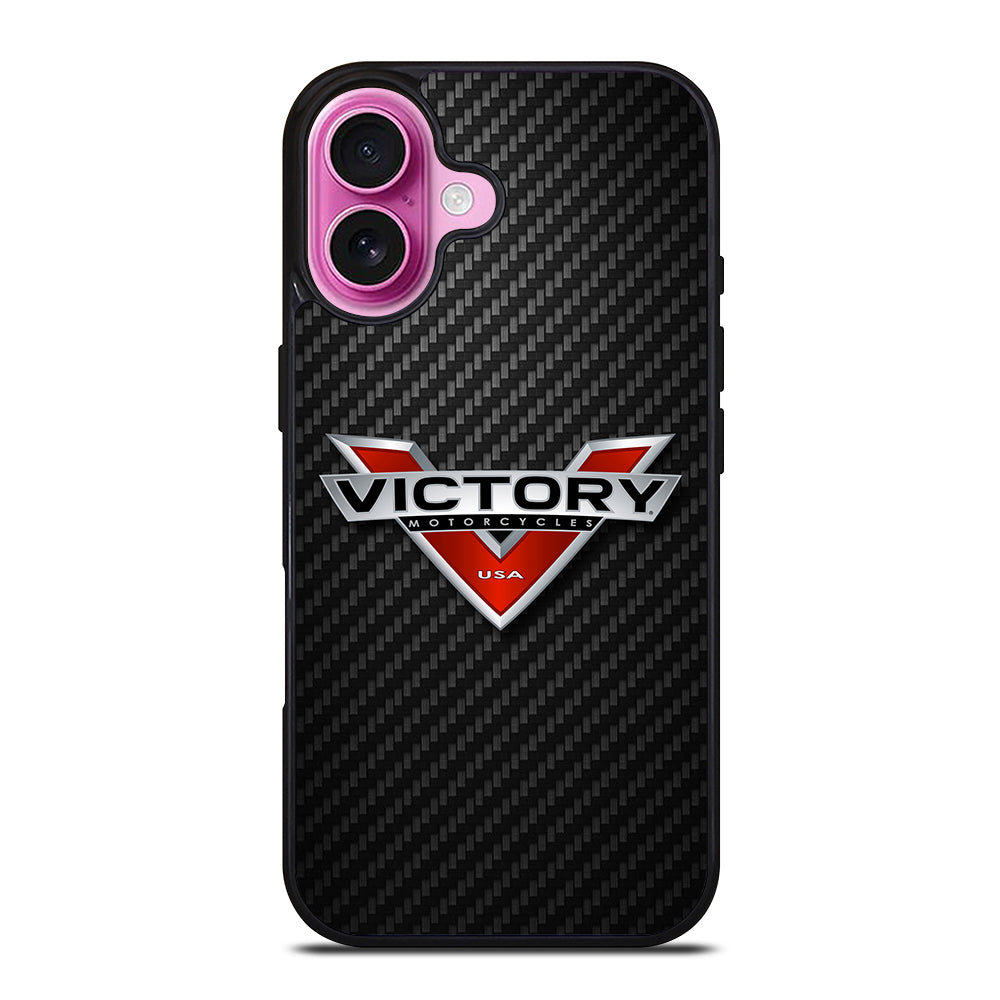 VICTORY MOTORCYCLES CARBON LOGO 2 iPhone 16 Plus Case Cover