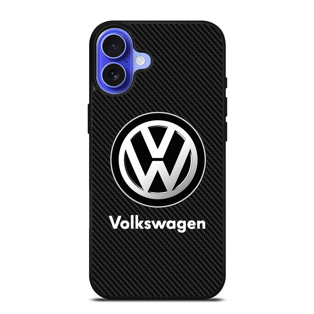 VOLKSWAGEN VW CARBON LOGO iPhone 16 Case Cover