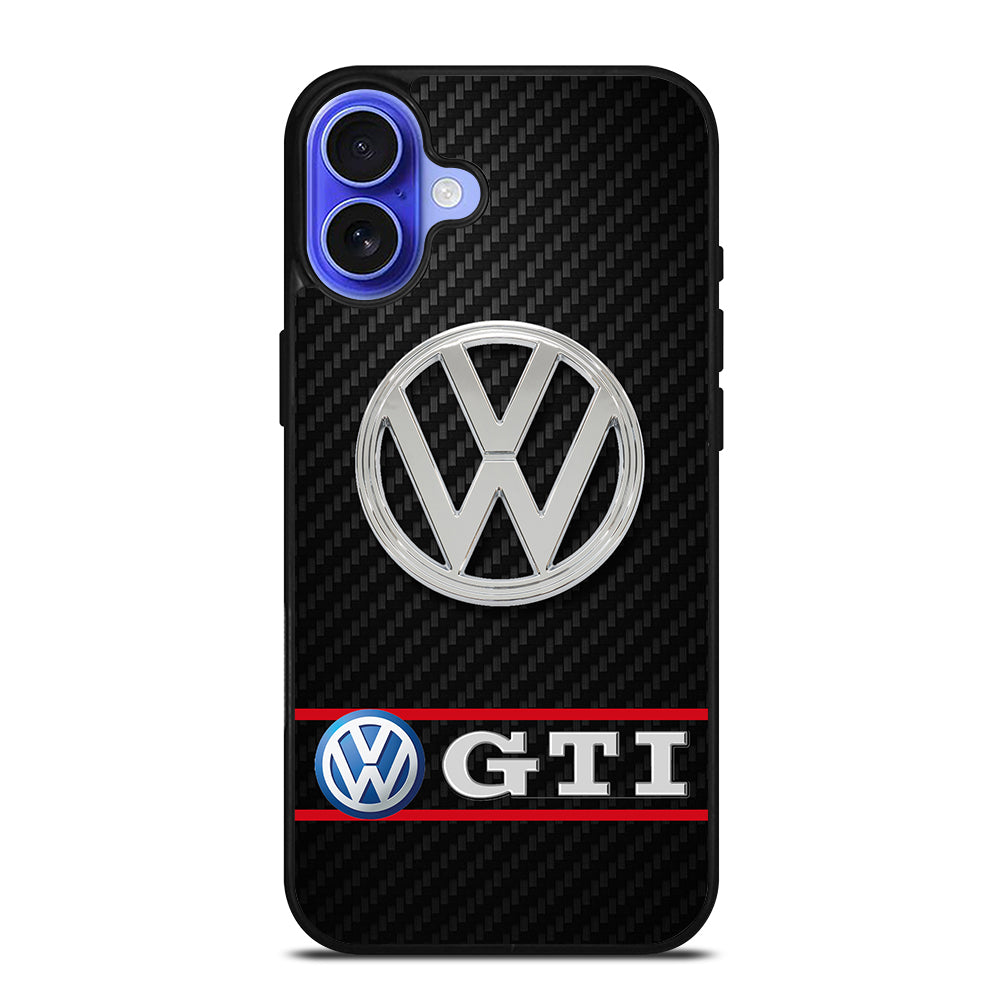 VW VOLKSWAGEN GTI CARBON LOGO iPhone 16 Case Cover