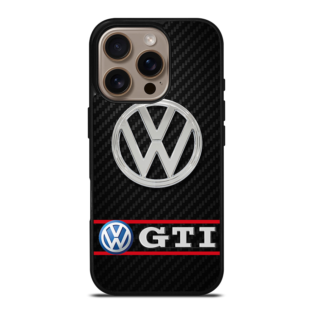 VW VOLKSWAGEN GTI CARBON LOGO iPhone 16 Pro Case Cover