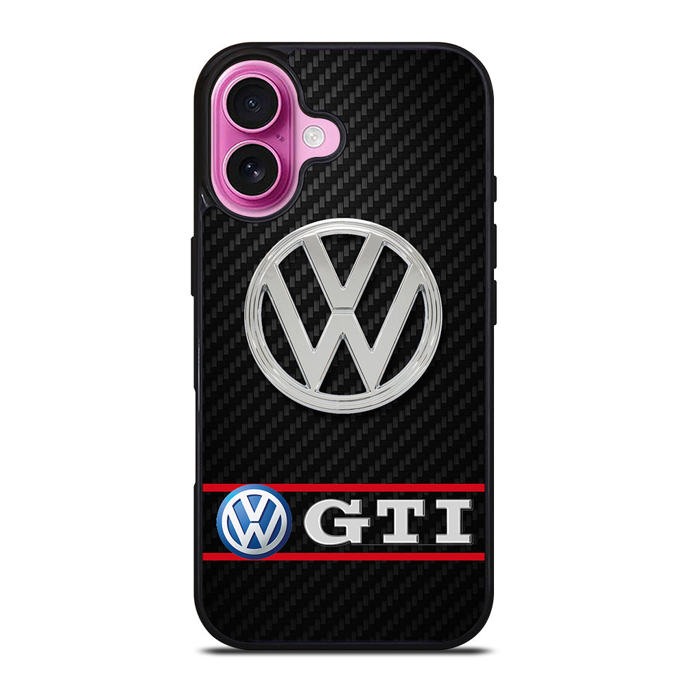 VW VOLKSWAGEN GTI CARBON LOGO iPhone 16 Plus Case Cover