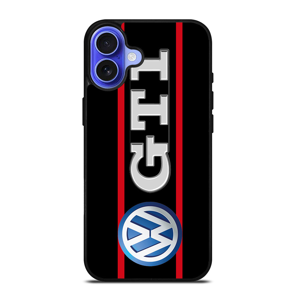 VW VOLKSWAGEN GTI STRIPE LOGO iPhone 16 Case Cover