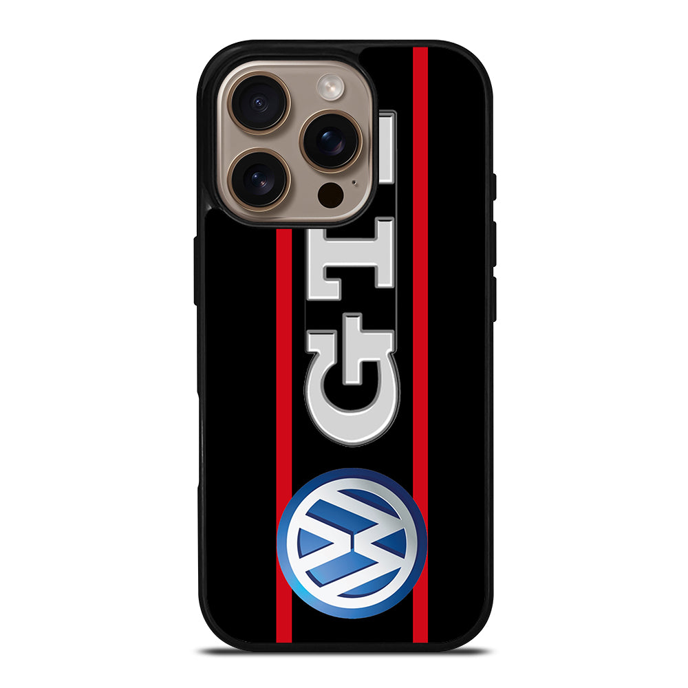 VW VOLKSWAGEN GTI STRIPE LOGO iPhone 16 Pro Case Cover