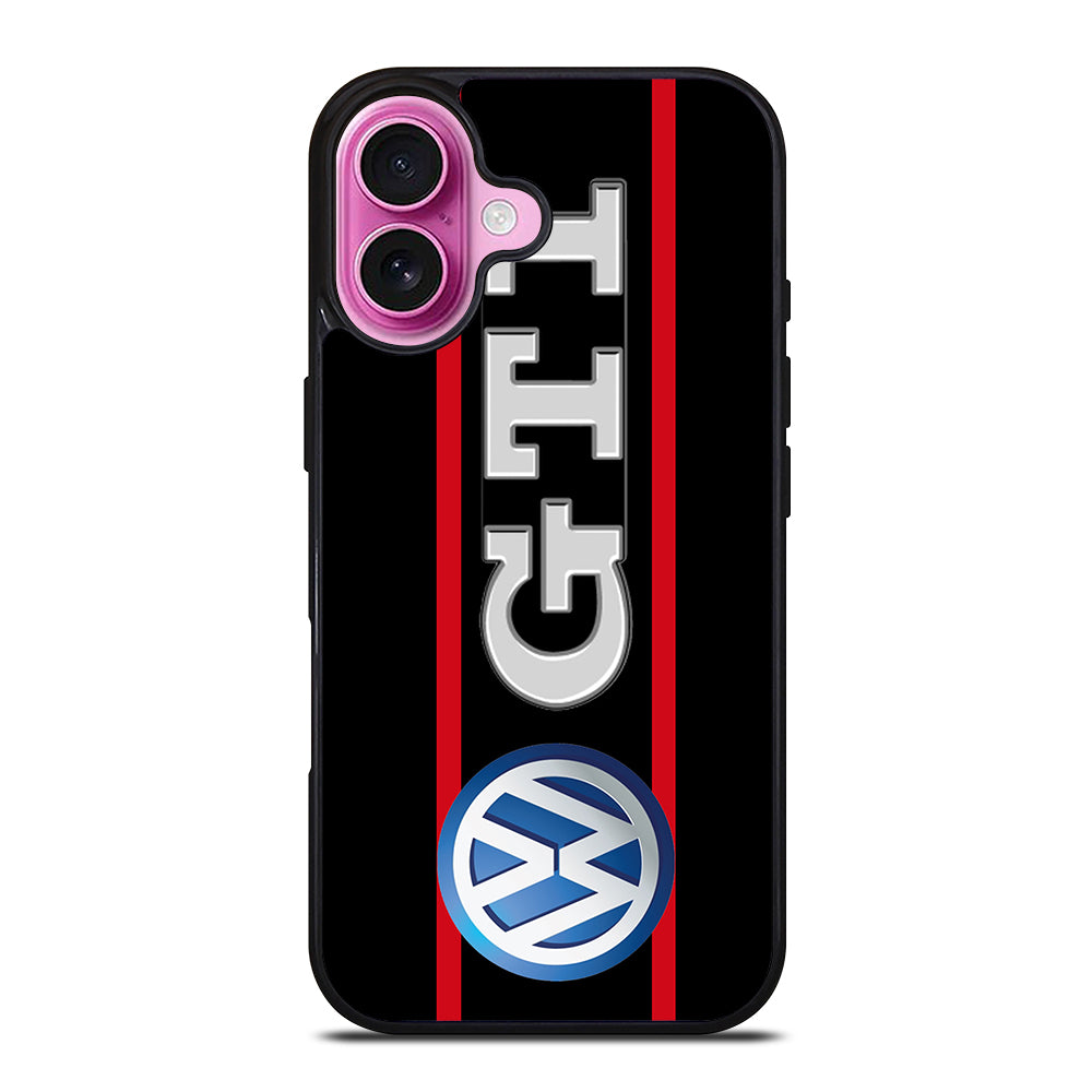 VW VOLKSWAGEN GTI STRIPE LOGO iPhone 16 Plus Case Cover