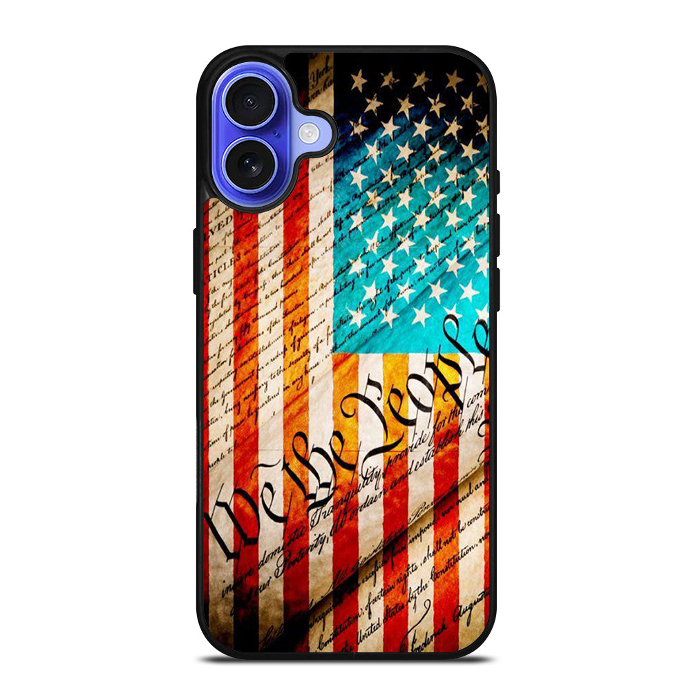 WE THE PEOPLE AMERICAN FLAG iPhone 16 Case Cover