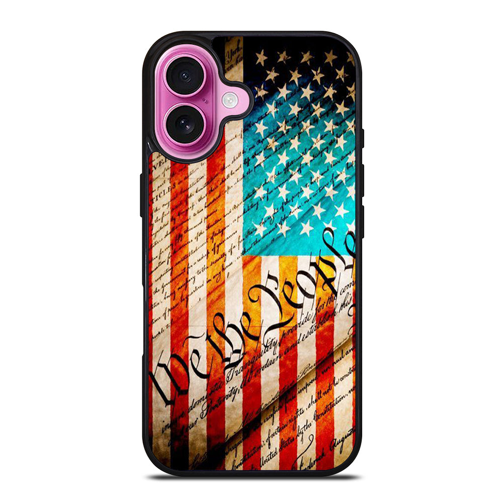 WE THE PEOPLE AMERICAN FLAG iPhone 16 Plus Case Cover