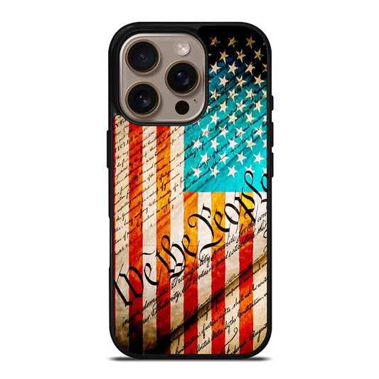 WE THE PEOPLE AMERICAN FLAG iPhone 16 Pro Case Cover