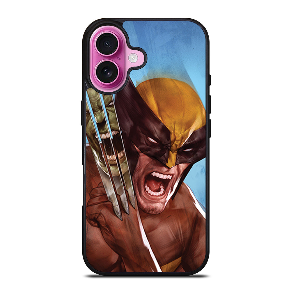 WOLVERINE VS HULK MARVEL iPhone 16 Plus Case Cover