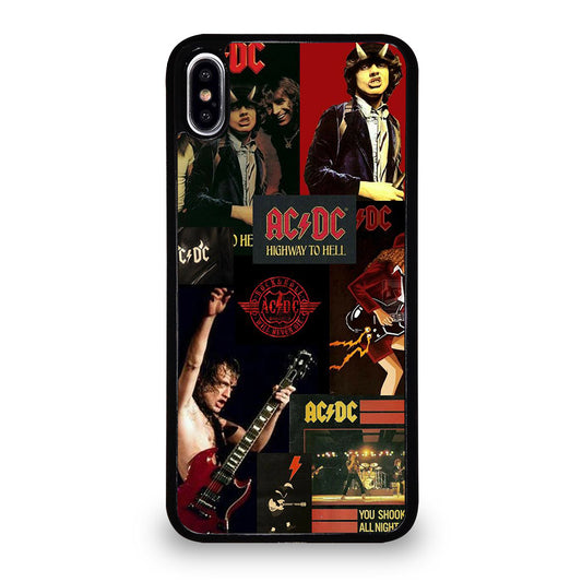 ACDC ROCK BAND COLLAGE iPhone XS Max Case Cover