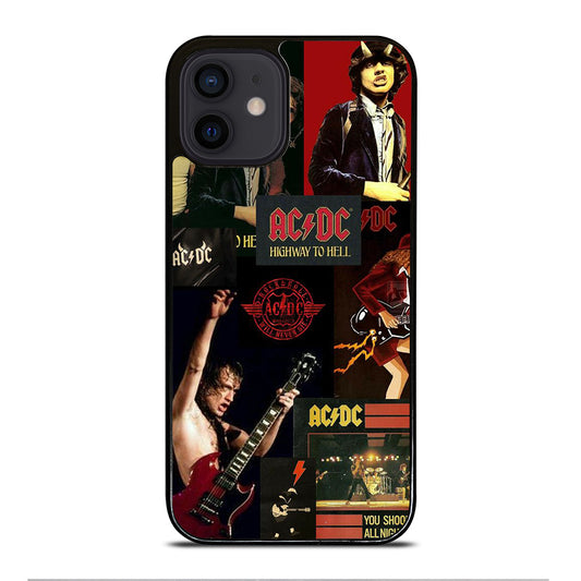 ACDC ROCK BAND COLLAGE iPhone 12 Mini Case Cover