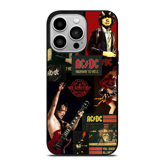 ACDC ROCK BAND COLLAGE iPhone 14 Pro Case Cover