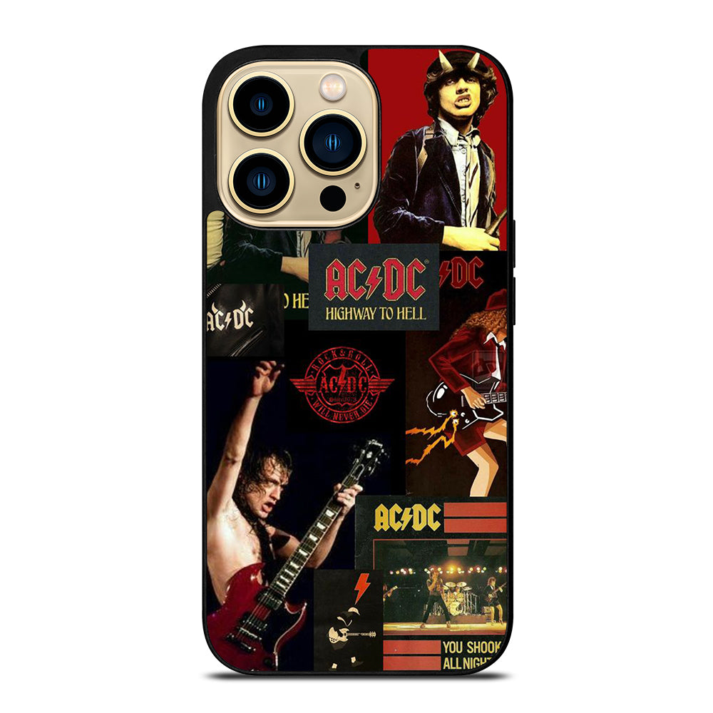 ACDC ROCK BAND COLLAGE iPhone 14 Pro Max Case Cover