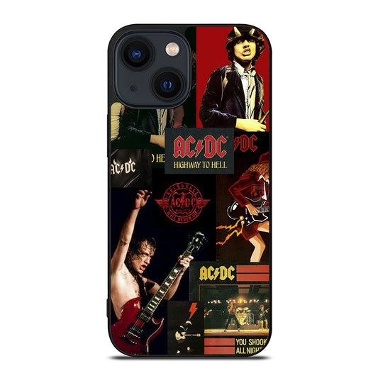 ACDC ROCK BAND COLLAGE iPhone 14 Plus Case Cover