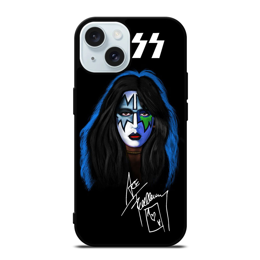 ACE FREHLEY SIGNATURE KISS BAND iPhone 15 Case Cover