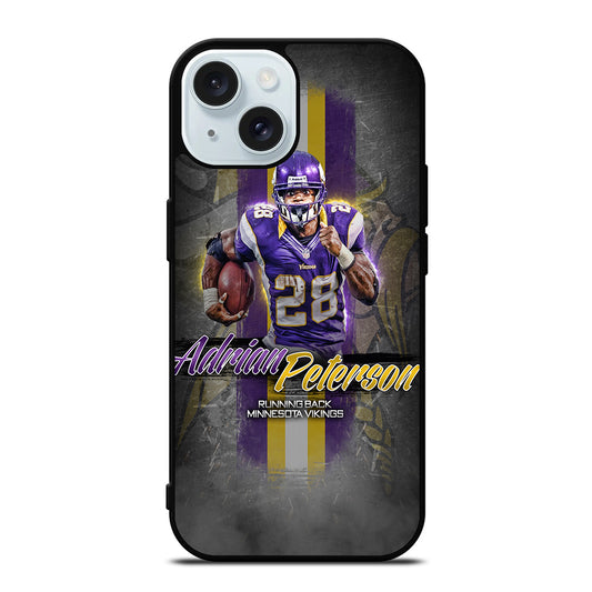 ADRIAN PETERSON 28 FOOTBALL iPhone 15 Case Cover