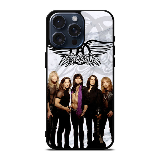 AEROSMITH ROCK BAND MARBLE iPhone 15 Pro Max Case Cover