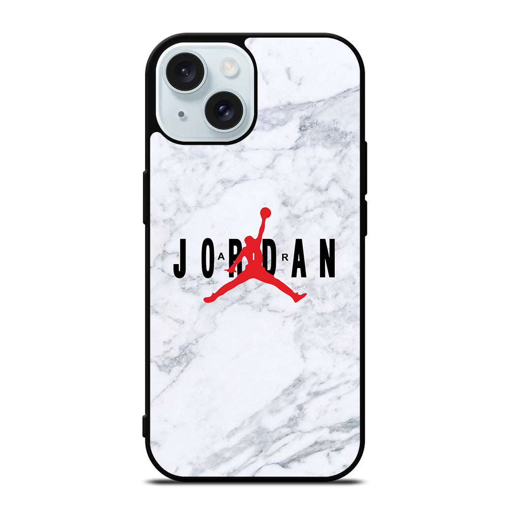 AIR JORDAN MARBLE LOGO iPhone 15 Case Cover