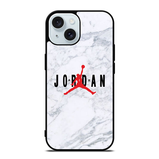 AIR JORDAN MARBLE LOGO iPhone 15 Case Cover