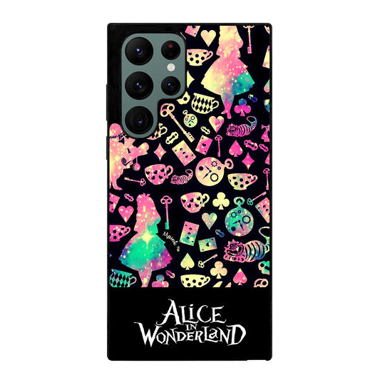 ALICE IN WONDERLAND PATTERN Samsung Galaxy S22 Ultra Case Cover