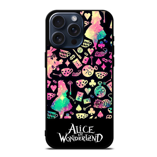 ALICE IN WONDERLAND PATTERN iPhone 15 Pro Max Case Cover