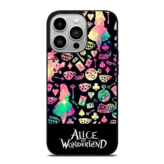 ALICE IN WONDERLAND PATTERN iPhone 14 Pro Case Cover