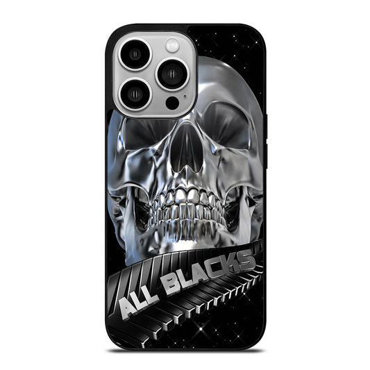 ALL BLACKS NEW ZEALAND RUGBY SKULL iPhone 14 Pro Case Cover