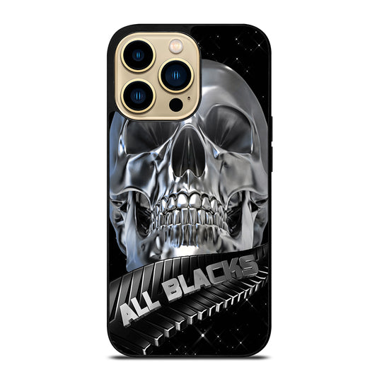 ALL BLACKS NEW ZEALAND RUGBY SKULL iPhone 14 Pro Max Case Cover