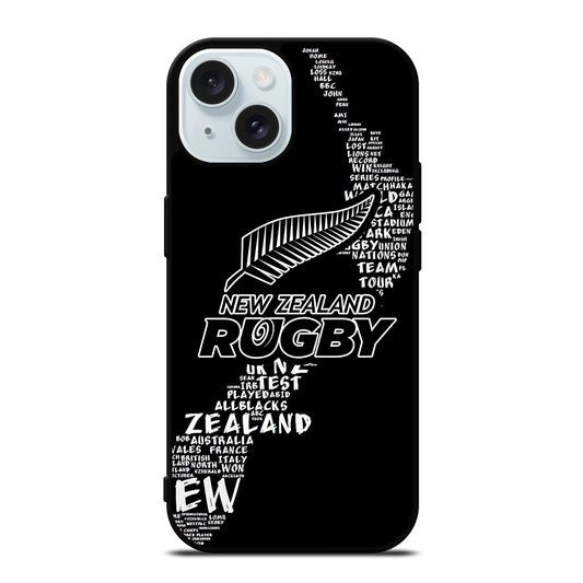 ALL BLACKS NEW ZEALAND RUGBY TEAM 2 iPhone 15 Case Cover