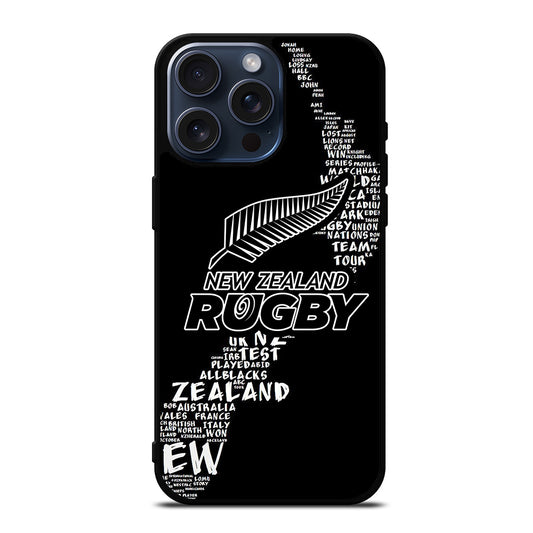 ALL BLACKS NEW ZEALAND RUGBY TEAM 2 iPhone 15 Pro Max Case Cover