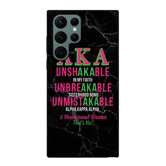 ALPHA KAPPA ALPHA BLACK MARBLE Samsung Galaxy S22 Ultra Case Cover