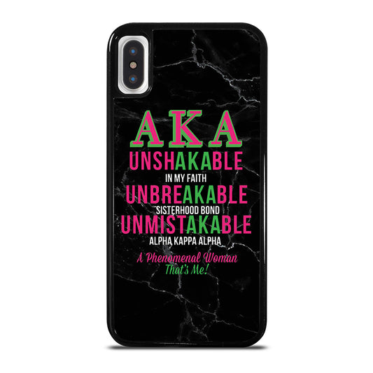 ALPHA KAPPA ALPHA BLACK MARBLE iPhone X / XS Case Cover