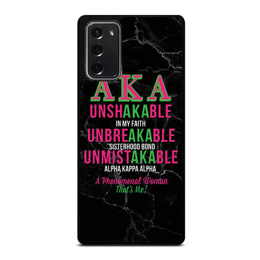ALPHA KAPPA ALPHA BLACK MARBLE Samsung Galaxy Note 20 Case Cover