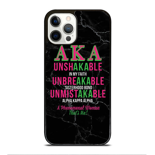 ALPHA KAPPA ALPHA BLACK MARBLE iPhone 12 Pro Case Cover