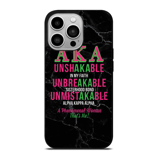 ALPHA KAPPA ALPHA BLACK MARBLE iPhone 14 Pro Case Cover