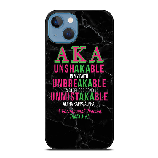 ALPHA KAPPA ALPHA BLACK MARBLE iPhone 13 Case Cover